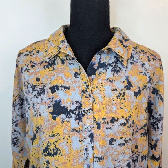 Wrap London Mod Vintage Vibe Preppy Academia Whimsical Abstract Top 6 - Picture 3 of 8